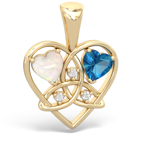 opal-london topaz celtic heart pendant