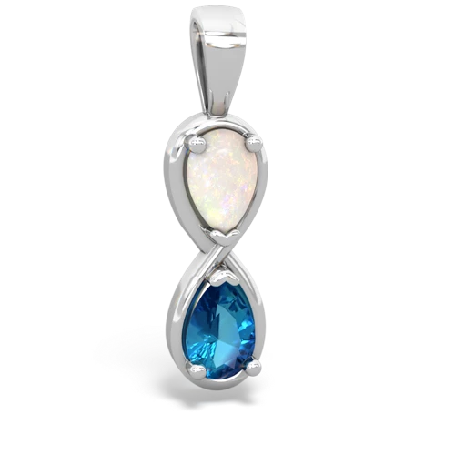 opal-london topaz infinity pendant