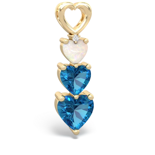 Opal Genuine Opal with Genuine London Blue Topaz and Genuine Garnet Past Present Future pendant Pendant