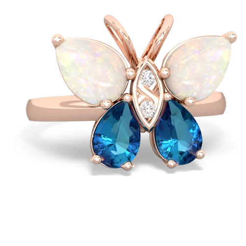 opal-london topaz butterfly ring