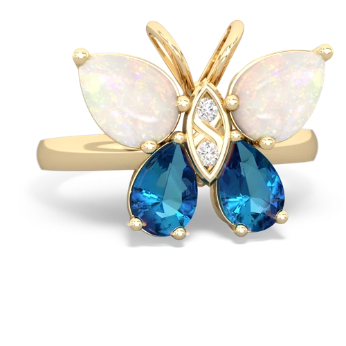 opal-london topaz butterfly ring