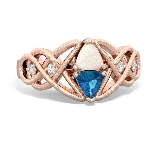 opal-london topaz celtic knot ring
