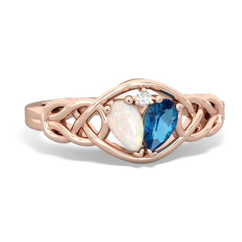 opal-london topaz celtic knot ring