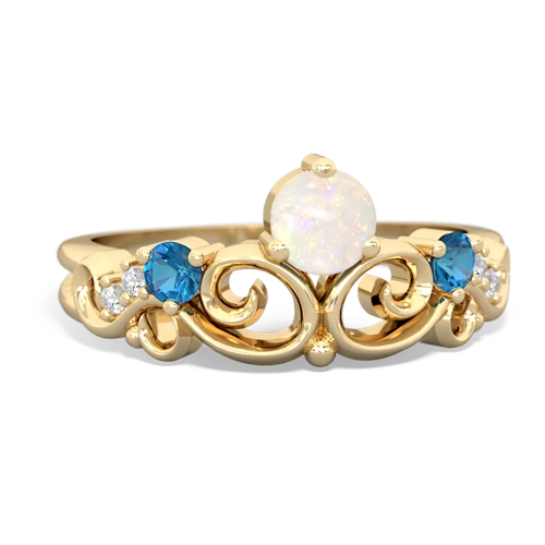 opal-london topaz crown keepsake ring