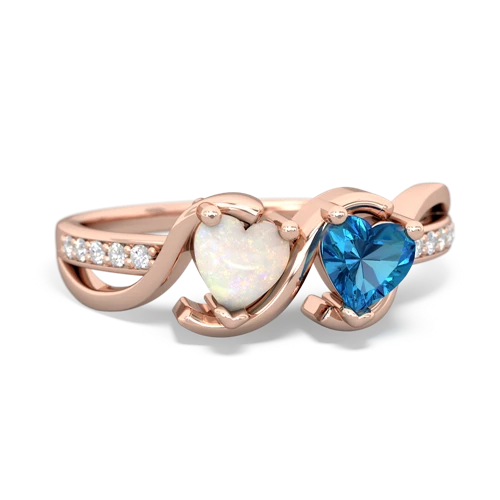 opal-london topaz double heart ring