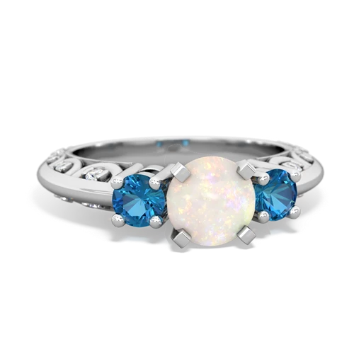 opal-london topaz engagement ring