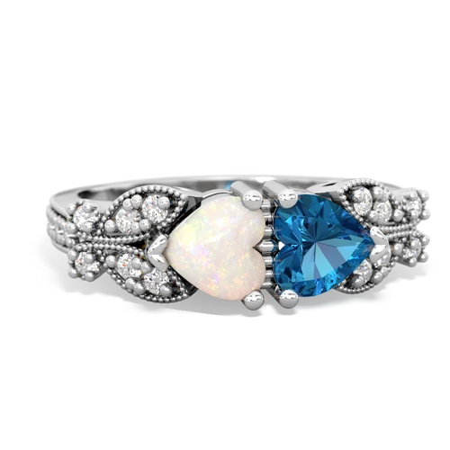 opal-london topaz keepsake butterfly ring