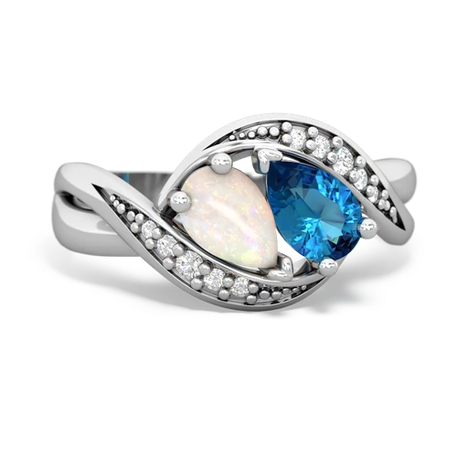 opal-london topaz keepsake curls ring