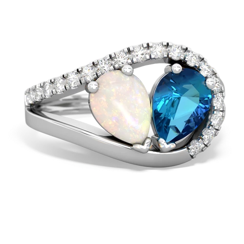 opal-london topaz pave heart ring