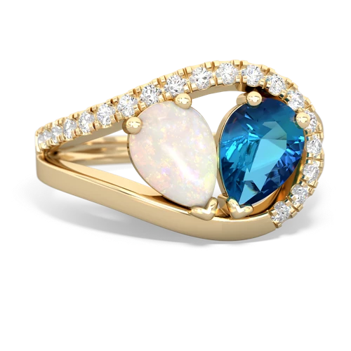 opal-london topaz pave heart ring