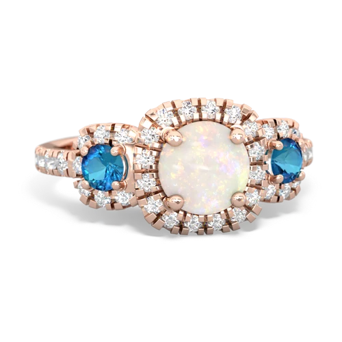 opal-london topaz three stone regal ring