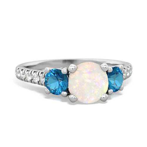 opal-london topaz trellis pave ring