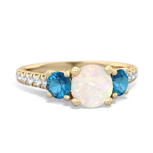 opal-london topaz trellis pave ring