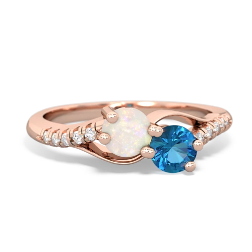 opal-london topaz two stone infinity ring