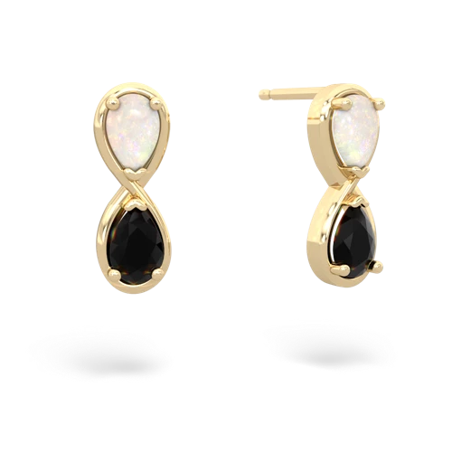 opal-onyx infinity earrings
