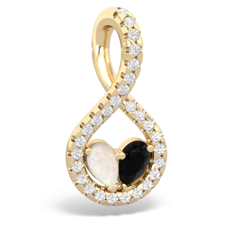 opal-onyx pave twist pendant