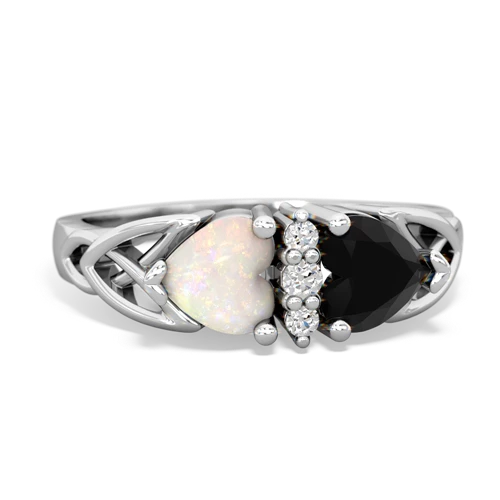 opal-onyx celtic ring