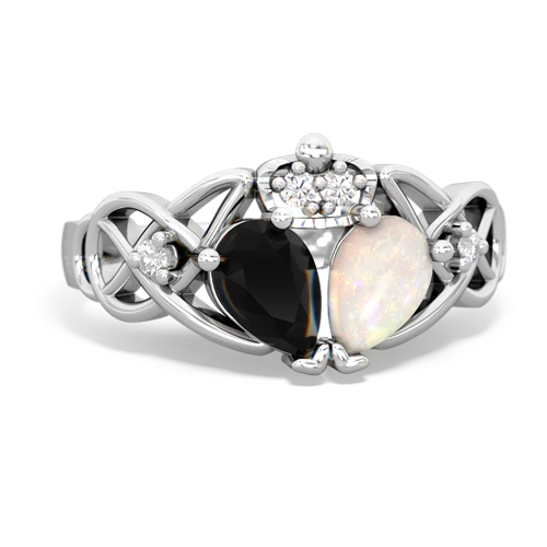 opal-onyx claddagh ring