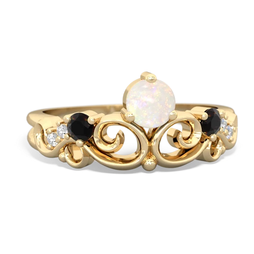 opal-onyx crown keepsake ring