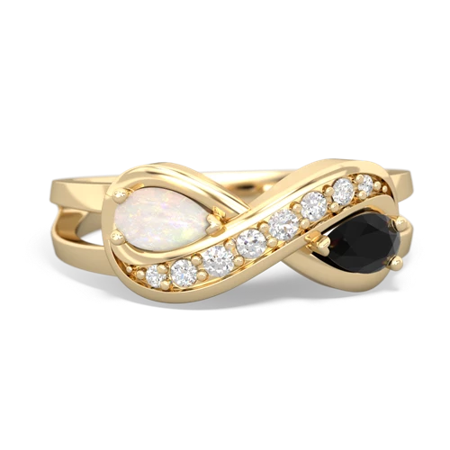 opal-onyx diamond infinity ring