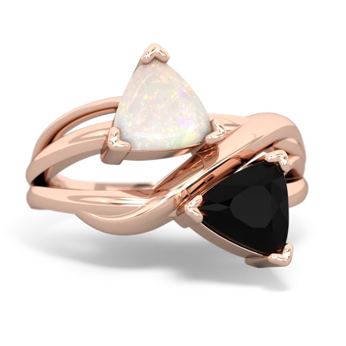 opal-onyx filligree ring