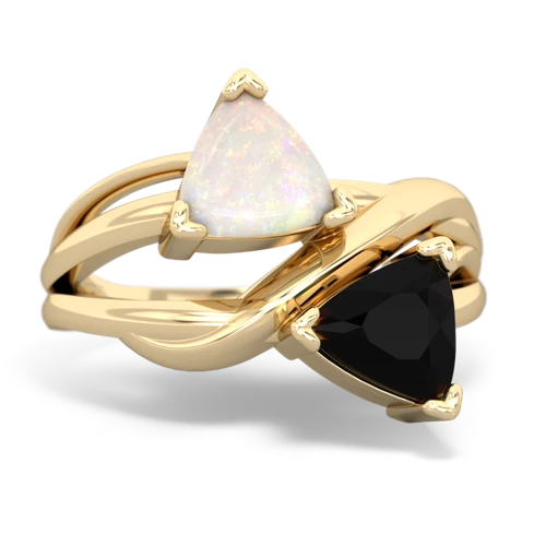 opal-onyx filligree ring