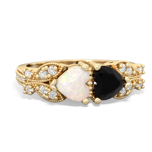 opal-onyx keepsake butterfly ring