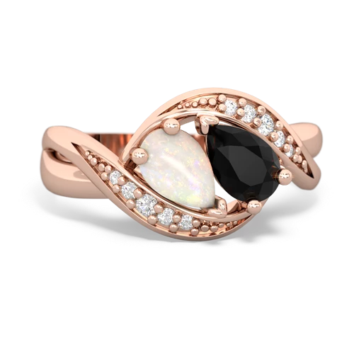 opal-onyx keepsake curls ring