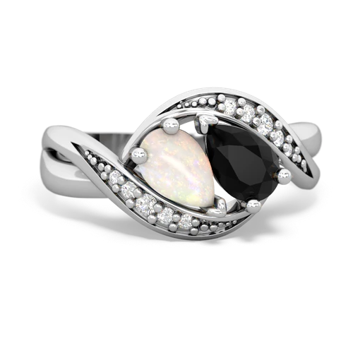 opal-onyx keepsake curls ring