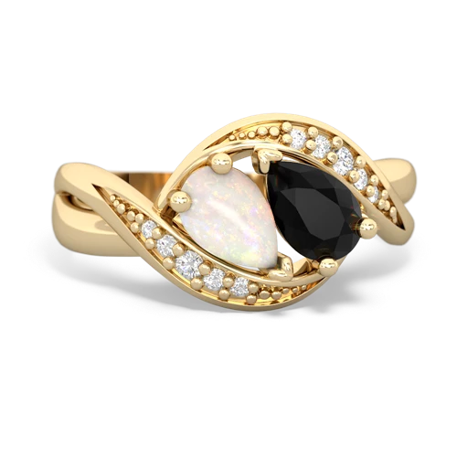 opal-onyx keepsake curls ring