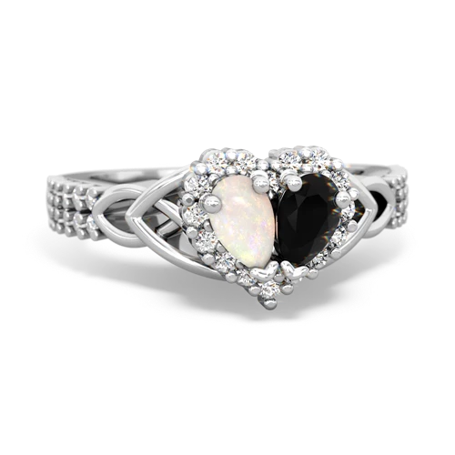 opal-onyx keepsake engagement ring