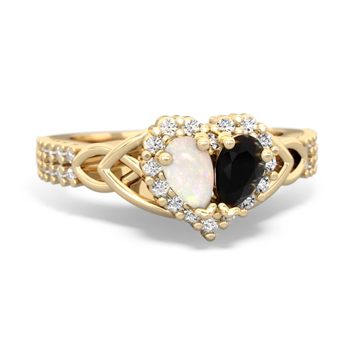 opal-onyx keepsake engagement ring