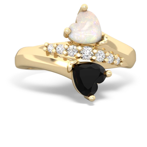 opal-onyx modern ring