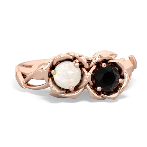 opal-onyx roses ring