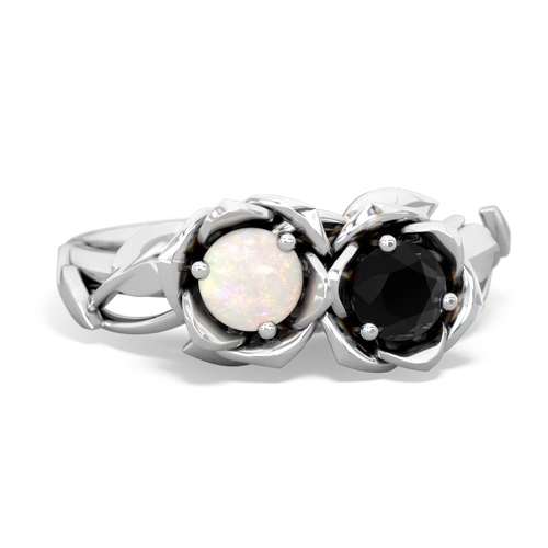 opal-onyx roses ring