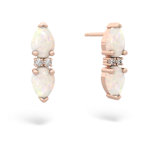 opal-opal bowtie earrings