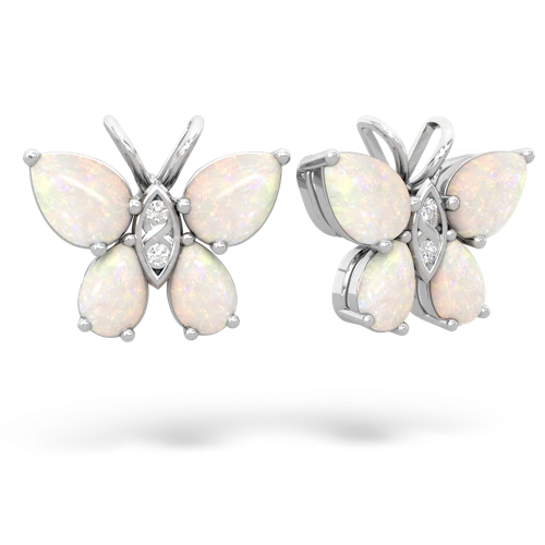 opal-opal butterfly earrings