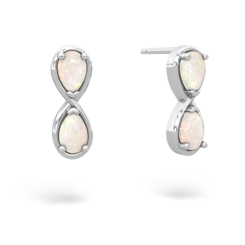 opal-opal infinity earrings