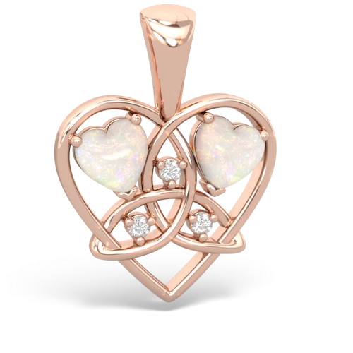 opal-opal celtic heart pendant