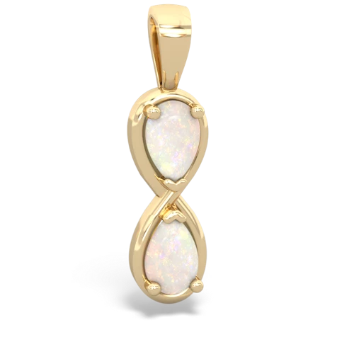opal-opal infinity pendant