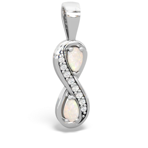 opal-opal keepsake infinity pendant