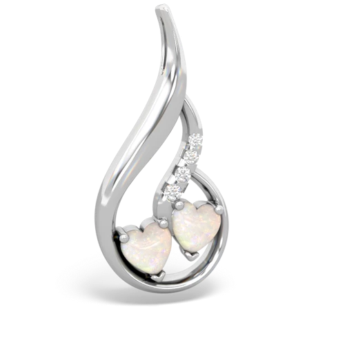 opal-opal keepsake swirl pendant
