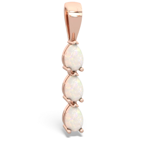 white topaz-onyx three stone pendant