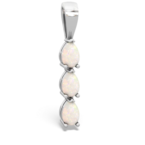 tourmaline-white topaz three stone pendant