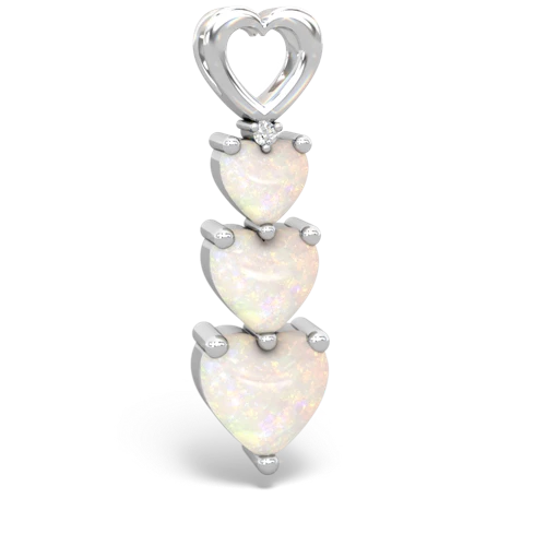 white topaz-onyx three stone pendant