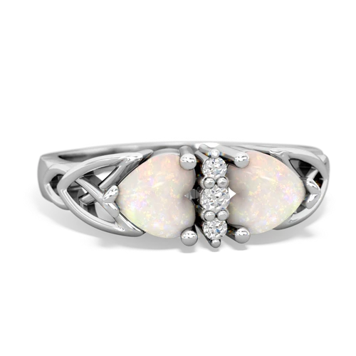 opal-opal celtic ring