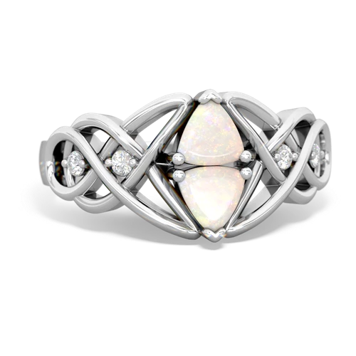 opal-opal celtic knot ring