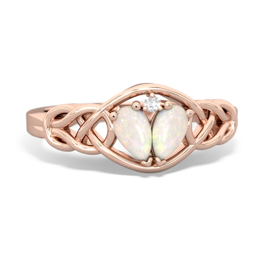 opal-opal celtic knot ring