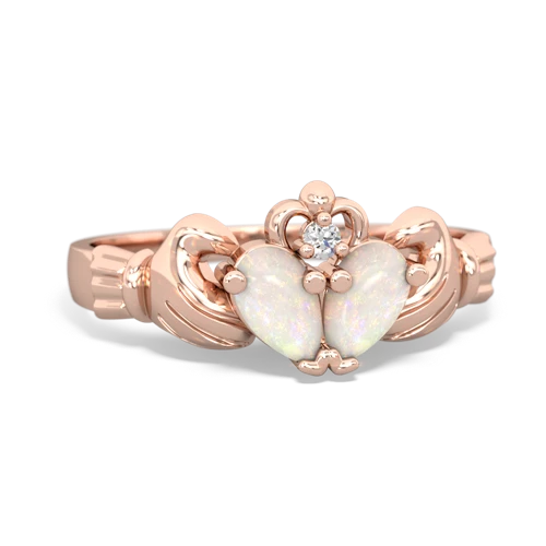 opal-opal claddagh ring