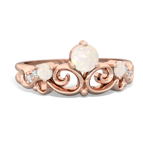 pink sapphire-lab sapphire crown keepsake ring